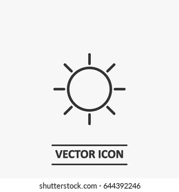 Outline sun icon illustration vector symbol