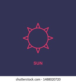 Outline sun icon.sun vector illustration. Symbol for web and mobile