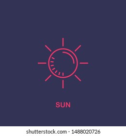 Outline sun icon.sun vector illustration. Symbol for web and mobile