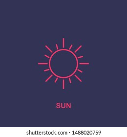 Outline sun icon.sun vector illustration. Symbol for web and mobile
