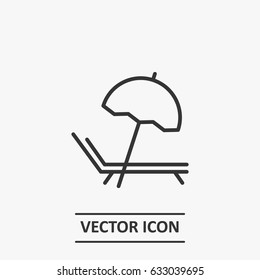 Outline sunbathing  icon illustration vector symbol