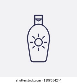 Outline sunscreen icon illustration,vector summer sign symbol