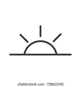 Outline sunset icon. illustration vector symbol.