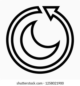 Outline support 24h pixel perfect vector icon