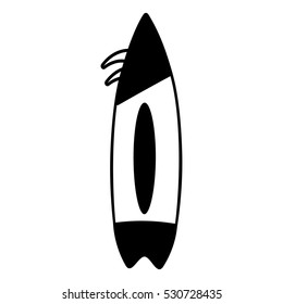 outline surfboard beach sport vector illustration eps 10