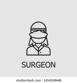 Outline surgeon vector icon. Surgeon illustration for web, mobile apps, design. Surgeon vector symbol.