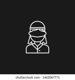 Outline surgeon vector icon. Surgeon illustration for web, mobile apps, design. Surgeon vector symbol.