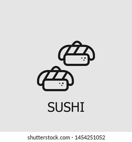 Outline sushi vector icon. Sushi illustration for web, mobile apps, design. Sushi vector symbol.
