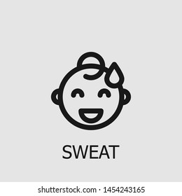 Outline sweat vector icon. Sweat illustration for web, mobile apps, design. Sweat vector symbol.