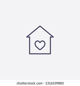 Outline sweet home icon illustration isolated vector sign symbol