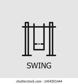 Outline swing vector icon. Swing illustration for web, mobile apps, design. Swing vector symbol.