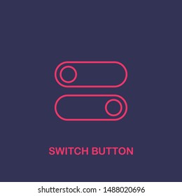 Outline Switch button icon.Switch button vector illustration. Symbol for web and mobile