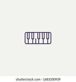 Outline synthesizer keyboard icon.synthesizer keyboard vector illustration. Symbol for web and mobile