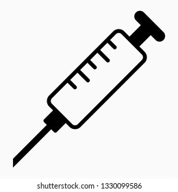 Outline syringe vector icon