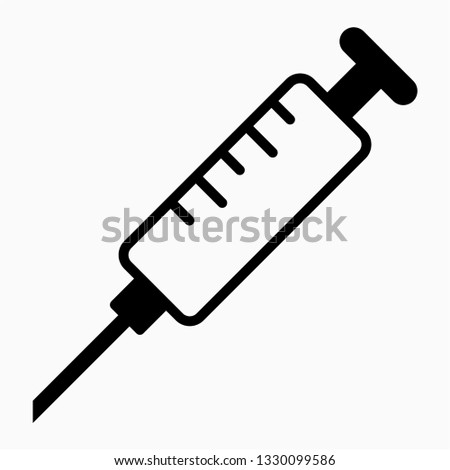 Outline syringe vector icon
