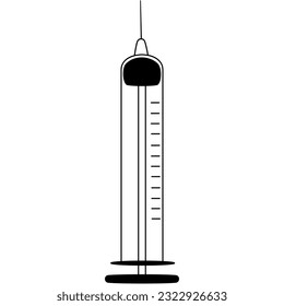 outline syringes for decoration medical elements 