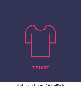 Outline t shirt icon. T shirt vector illustration. Symbol for web and mobile