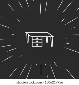 Outline table icon illustration isolated vector sign symbol
