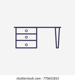 Outline table icon illustration vector symbol 