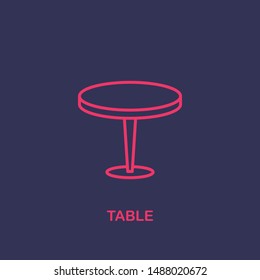 Outline table icon.table vector illustration. Symbol for web and mobile