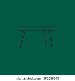 Outline Table in living room flat icon