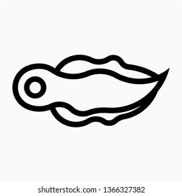 Outline tadpole vector icon