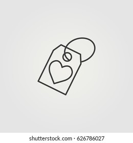 Outline tag  icon illustration vector symbol
