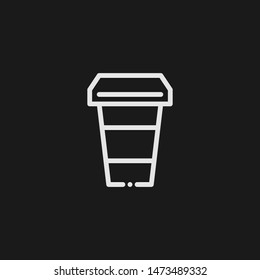 Outline take away vector icon. Take away illustration for web, mobile apps, design. Take away vector symbol.