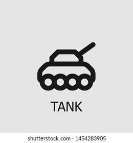 Outline tank vector icon. Tank illustration for web, mobile apps, design. Tank vector symbol.