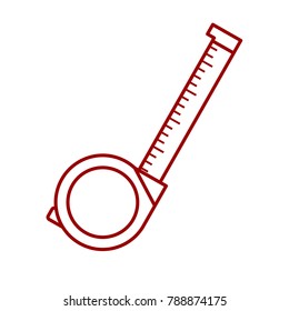 Outline Tape Measure Tool Vector Illustration Graphic