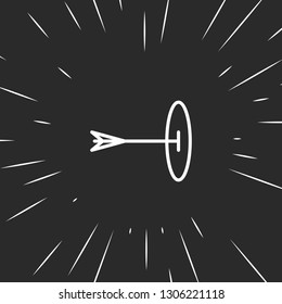 Outline targer icon illustration isolated vector sign symbol