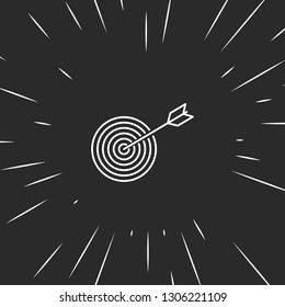 Outline target icon illustration isolated vector sign symbol