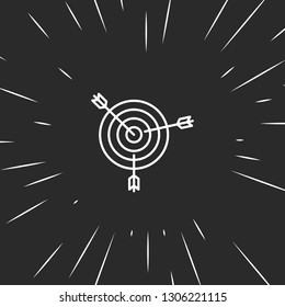 Outline target icon illustration isolated vector sign symbol