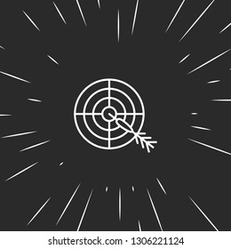 Outline target icon illustration isolated vector sign symbol