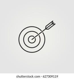 Outline target   icon illustration vector symbol