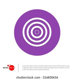 Outline Target Icon, Vector Illustration, Flat pictogram icon