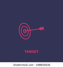 Outline target icon.target vector illustration. Symbol for web and mobile