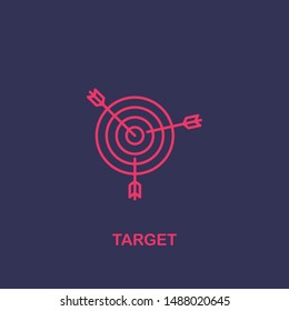 Outline target icon.target vector illustration. Symbol for web and mobile