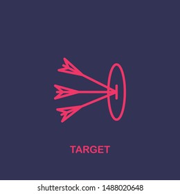 Outline target icon.target vector illustration. Symbol for web and mobile