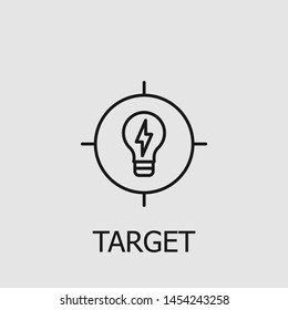 Outline target vector icon. Target illustration for web, mobile apps, design. Target vector symbol.