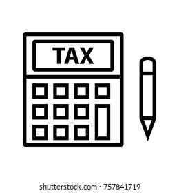 Outline tax icon