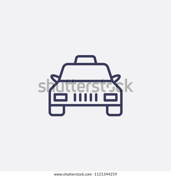 Outline\
taxi icon illustration,vector auto sign\
symbol\
