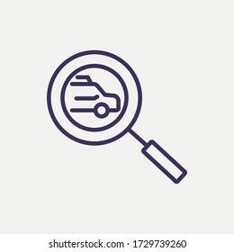 Outline taxi search icon.taxi search vector illustration. Symbol for web and mobile