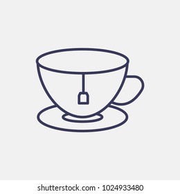 Outline tea bag icon illustration isolated vector sign symbol