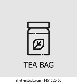 Outline tea bag vector icon. Tea bag illustration for web, mobile apps, design. Tea bag vector symbol.