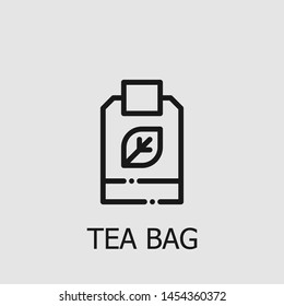 Outline tea bag vector icon. Tea bag illustration for web, mobile apps, design. Tea bag vector symbol.