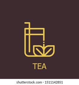 Outline tea vector icon. Tea illustration for web, mobile apps, design. Tea vector symbol.