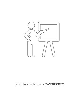 Outline Teacher Icon Vector Design