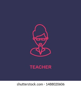 Outline teacher icon.teacher vector illustration. Symbol for web and mobile