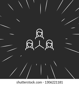 Outline teamwork icon illustration isolated vector sign symbol